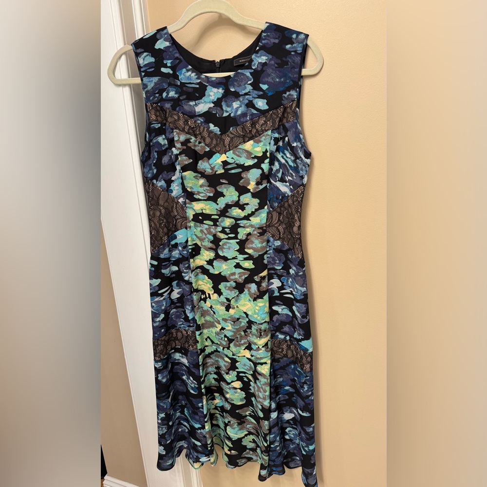BCBG Max Azria fess. Multi print. Size medium.
